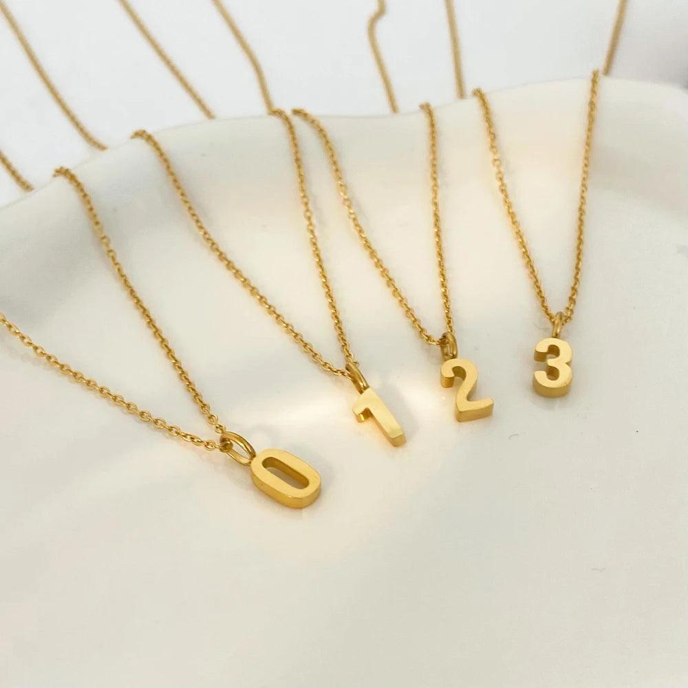 Dainty Number Necklace - Jewelled Me