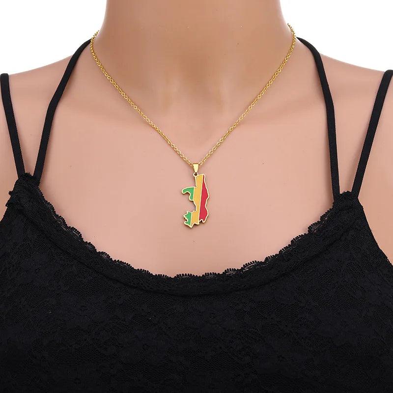 Africa Country/Flag Necklaces - Jewelled Me