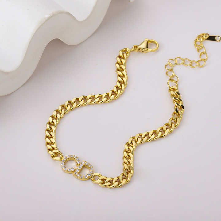 ICED Custom Name Cuban Chain Bracelet - Jewelled Me
