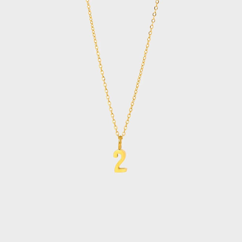 Dainty Number Necklace - Jewelled Me