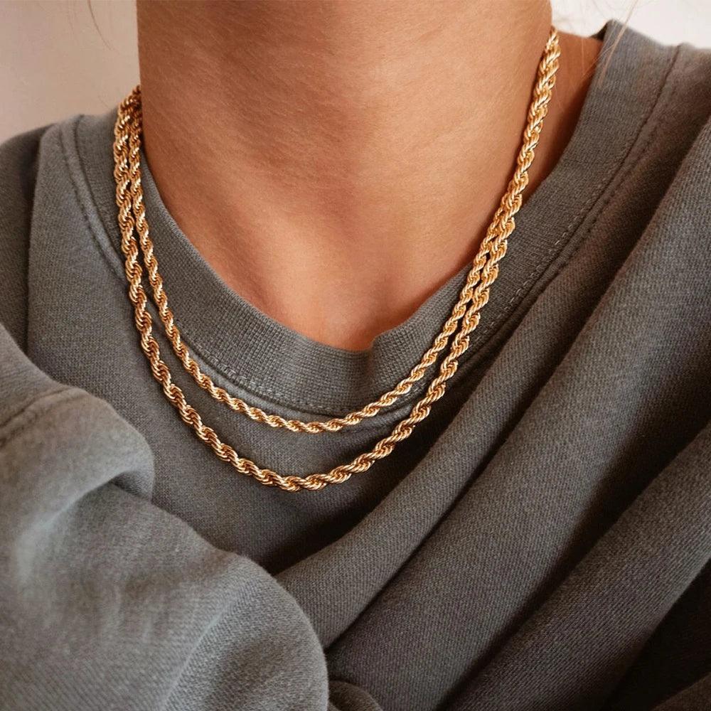Ornate Rope Chain Necklace (14k Gold-Plated) - Jewelled Me