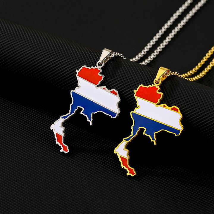 Asian & Oceanian Country/Flag Necklaces - Jewelled Me