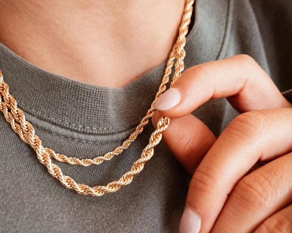 Ornate Rope Chain Necklace (14k Gold-Plated) - Jewelled Me