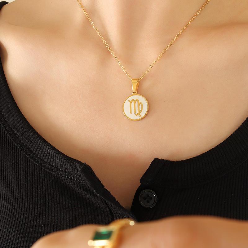 White Shell Zodiac Pendant - Jewelled Me