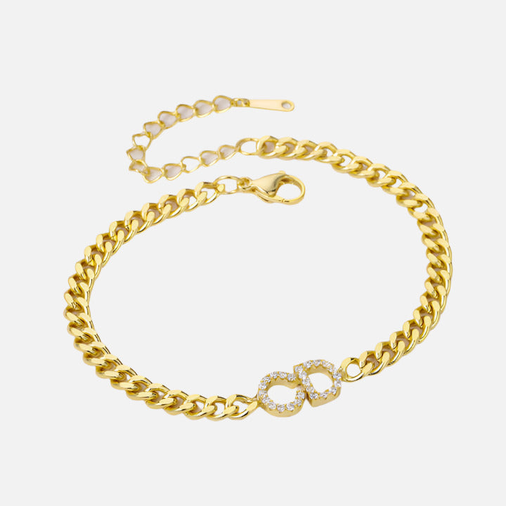 ICED Custom Name Cuban Chain Bracelet - Jewelled Me
