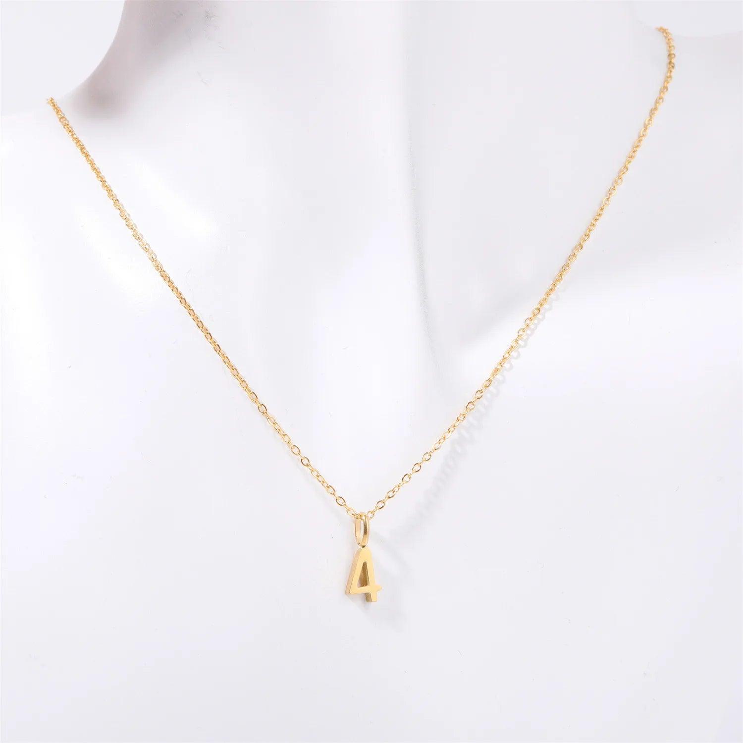 Dainty Number Necklace - Jewelled Me