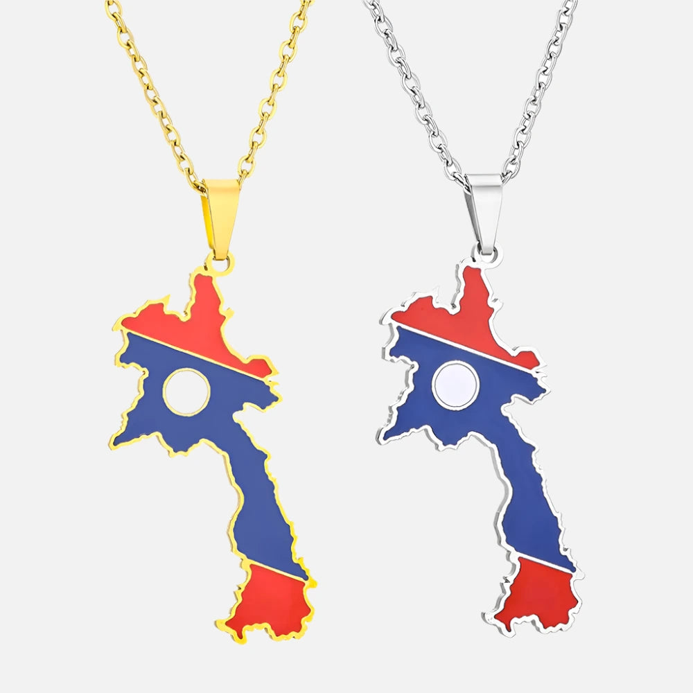 Asian & Oceanian Country/Flag Necklaces - Jewelled Me