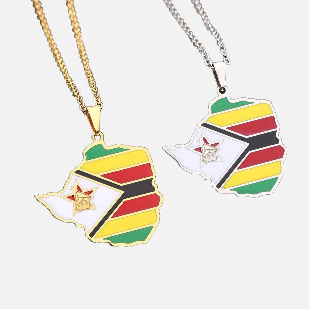 Africa Country/Flag Necklaces - Jewelled Me
