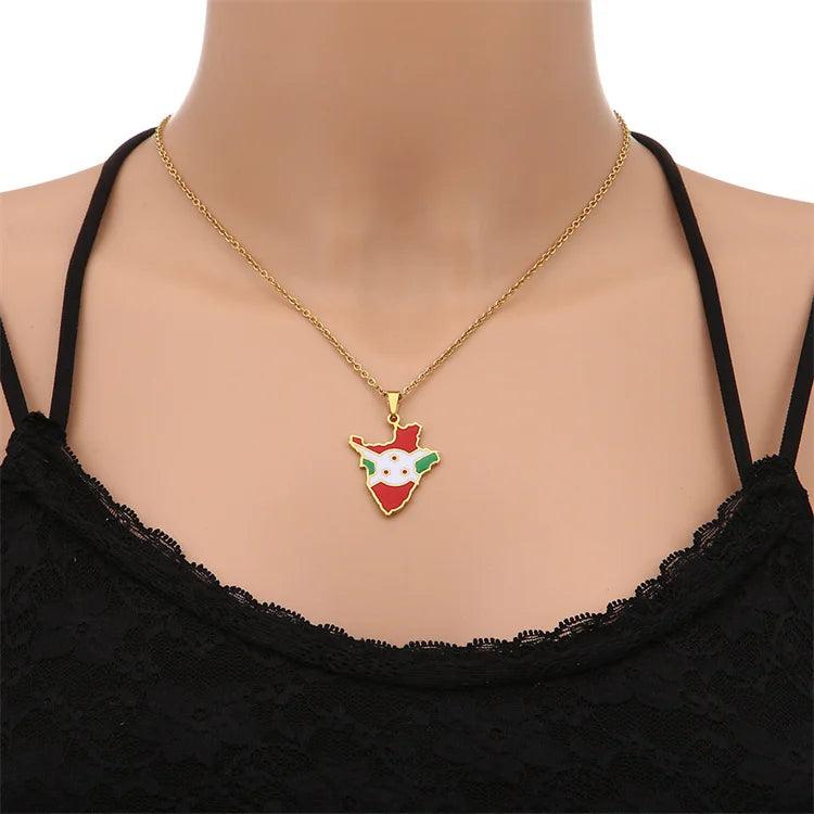 Africa Country/Flag Necklaces - Jewelled Me