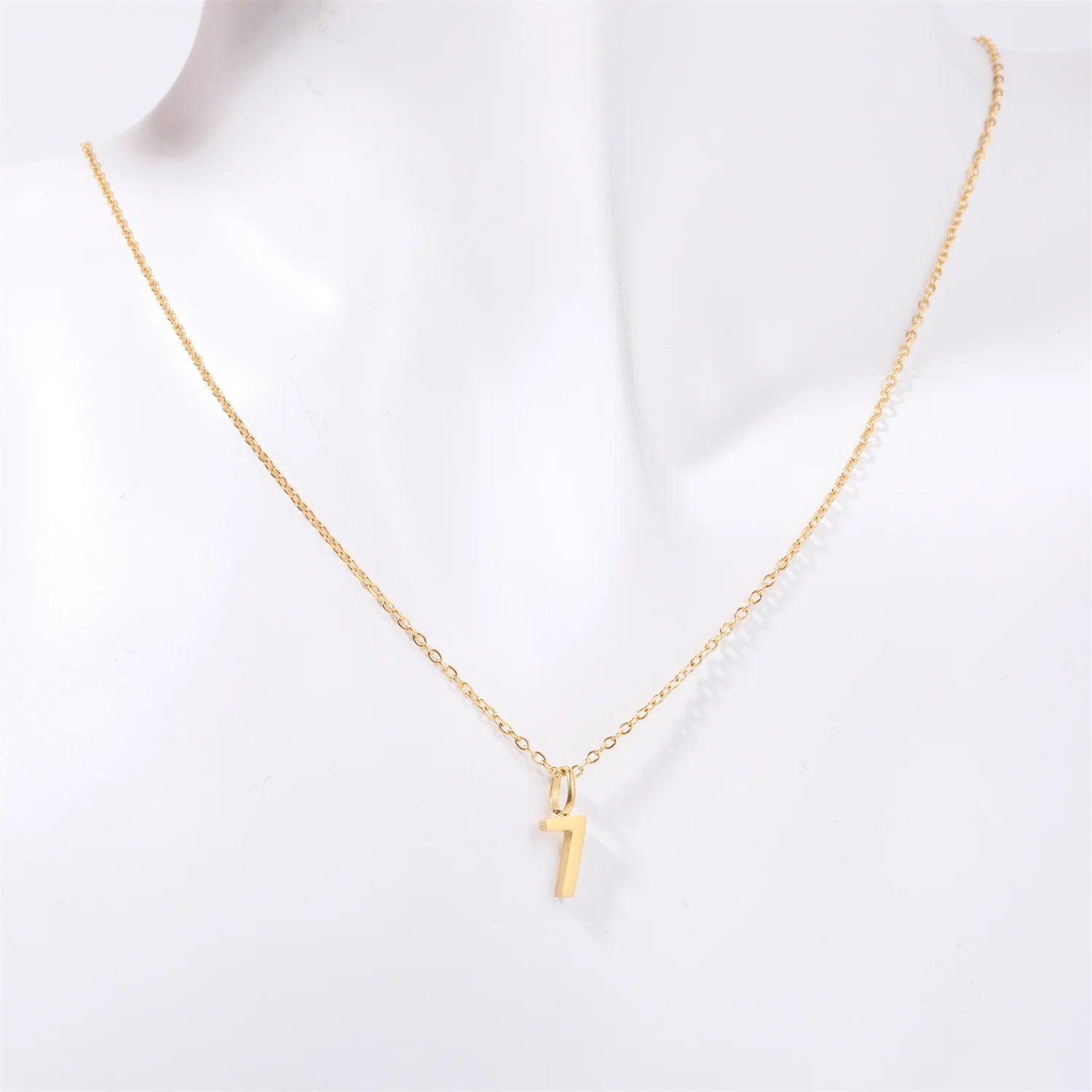 Dainty Number Necklace - Jewelled Me