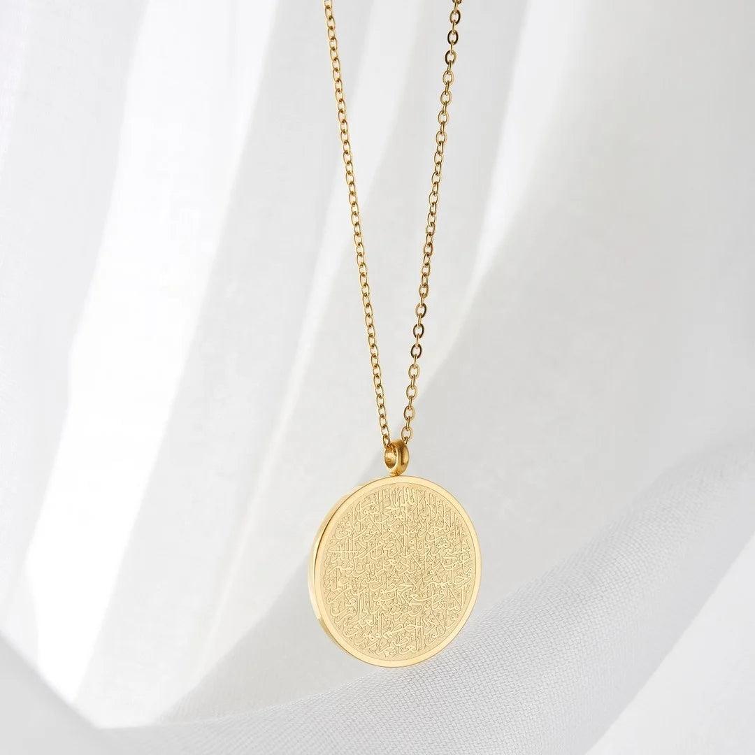 Ayatul Kursi Round Pendant - Jewelled Me