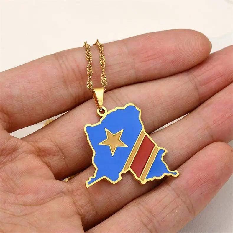 Africa Country/Flag Necklaces - Jewelled Me