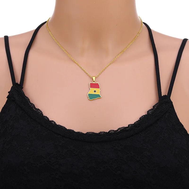 Africa Country/Flag Necklaces - Jewelled Me