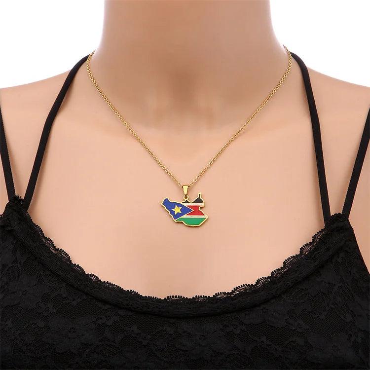 Africa Country/Flag Necklaces - Jewelled Me