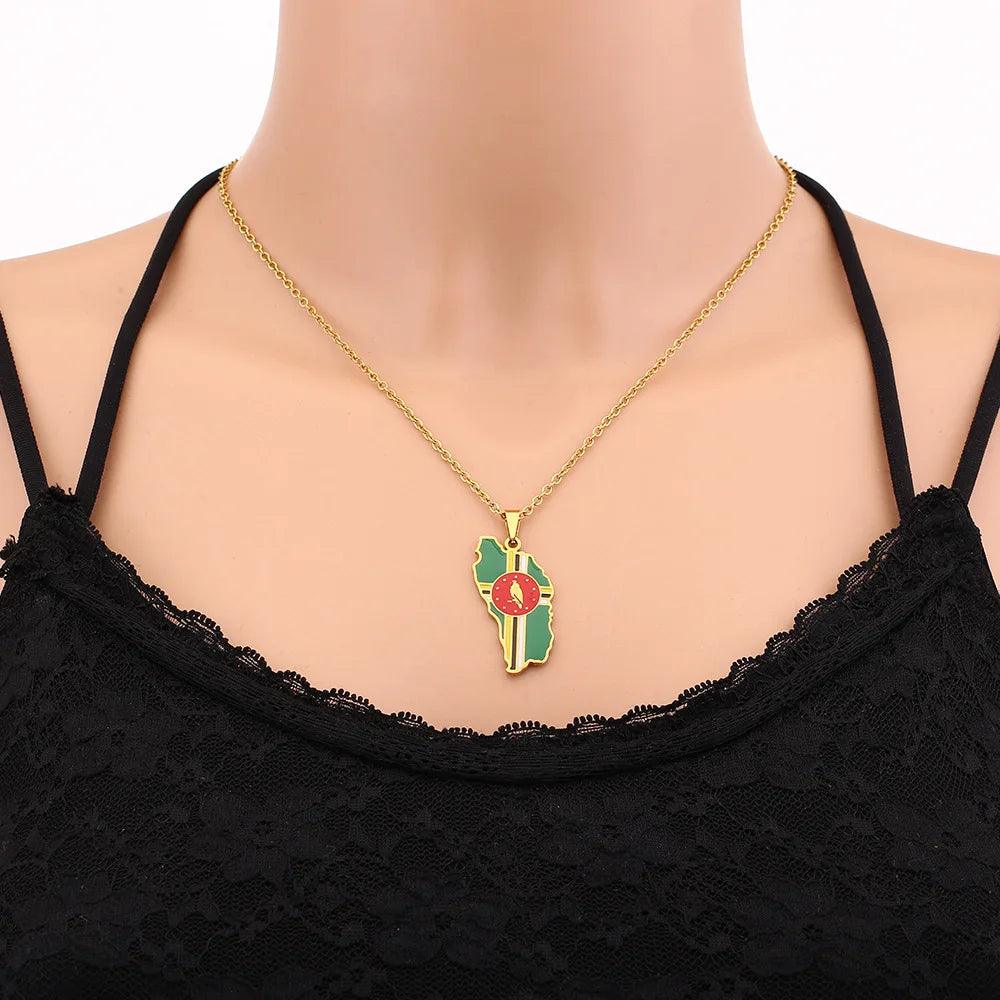 The Americas & Caribbean Country/Flag Necklaces (BACKUP) - Jewelled Me