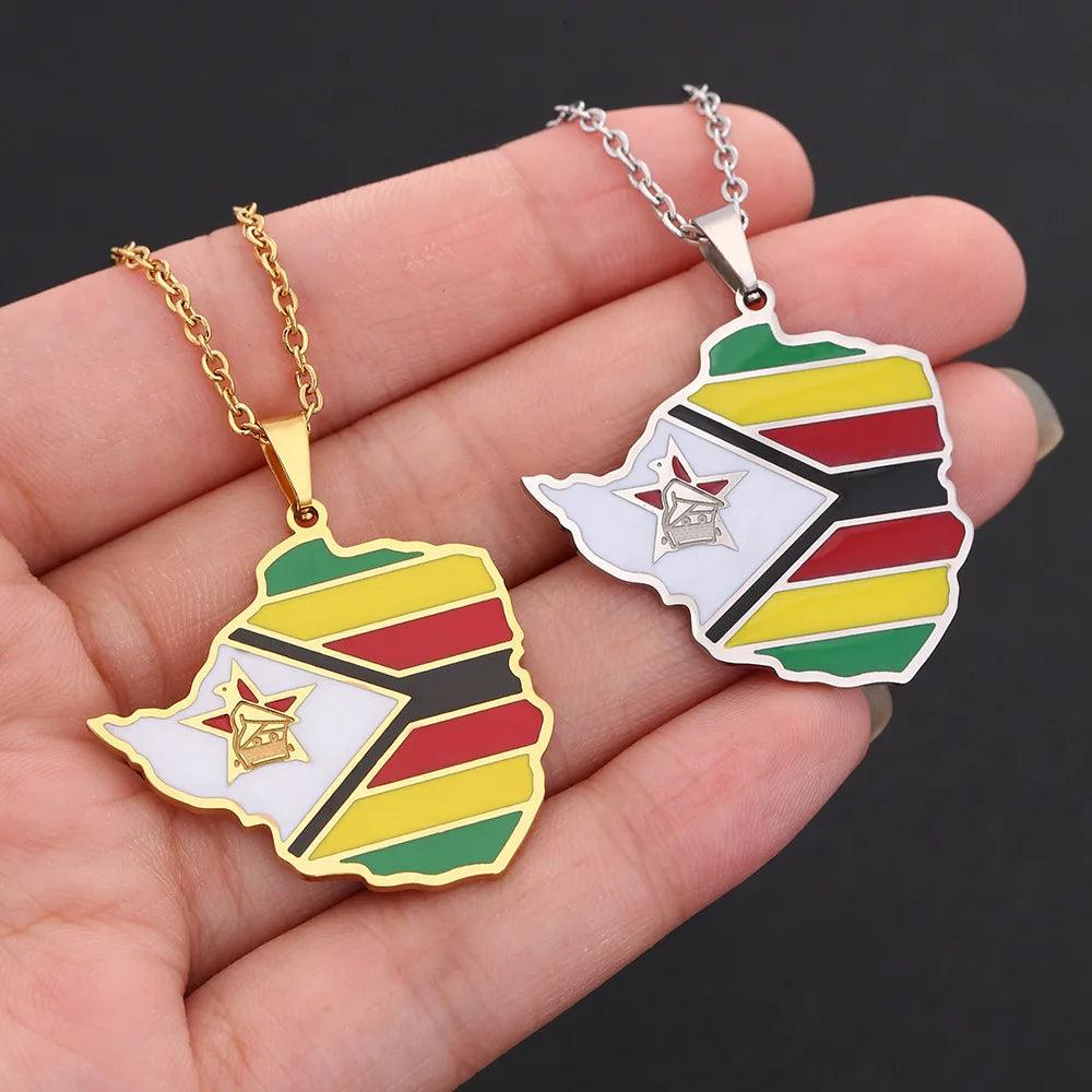 Africa Country/Flag Necklaces - Jewelled Me