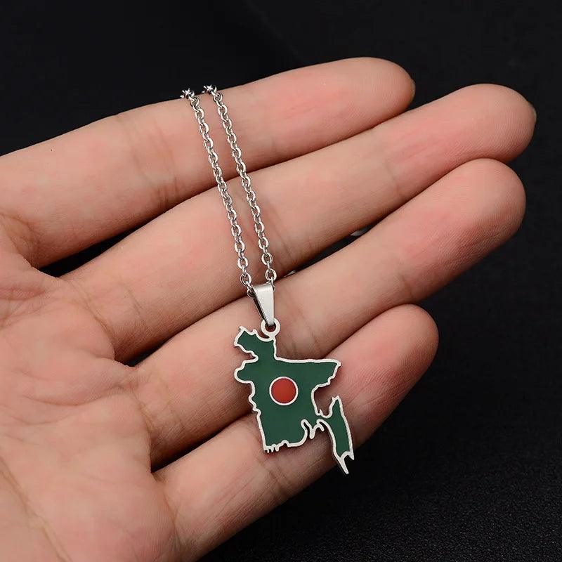 Asian & Oceanian Country/Flag Necklaces - Jewelled Me