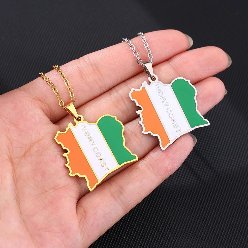 Africa Country/Flag Necklaces - Jewelled Me