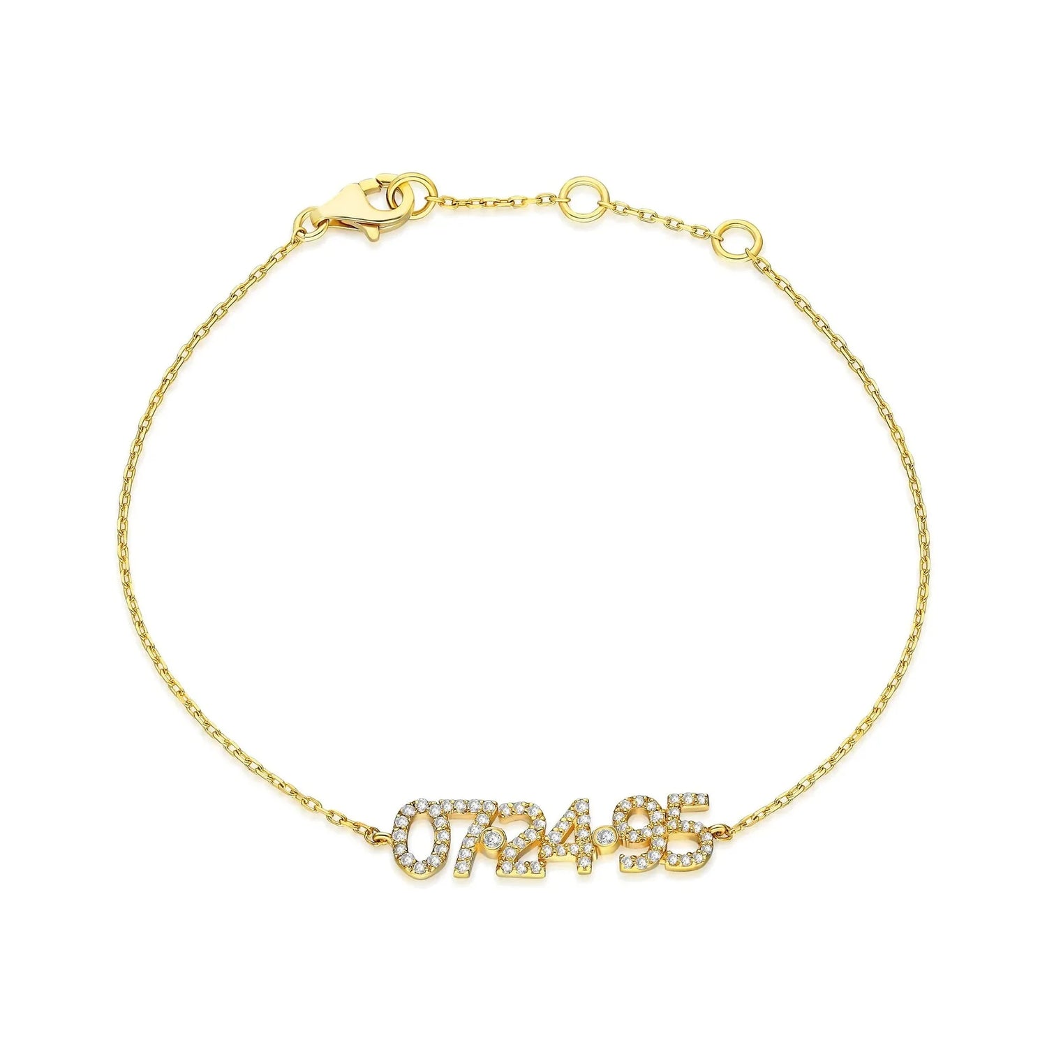 Pave Custom Date Bracelet - Jewelled Me