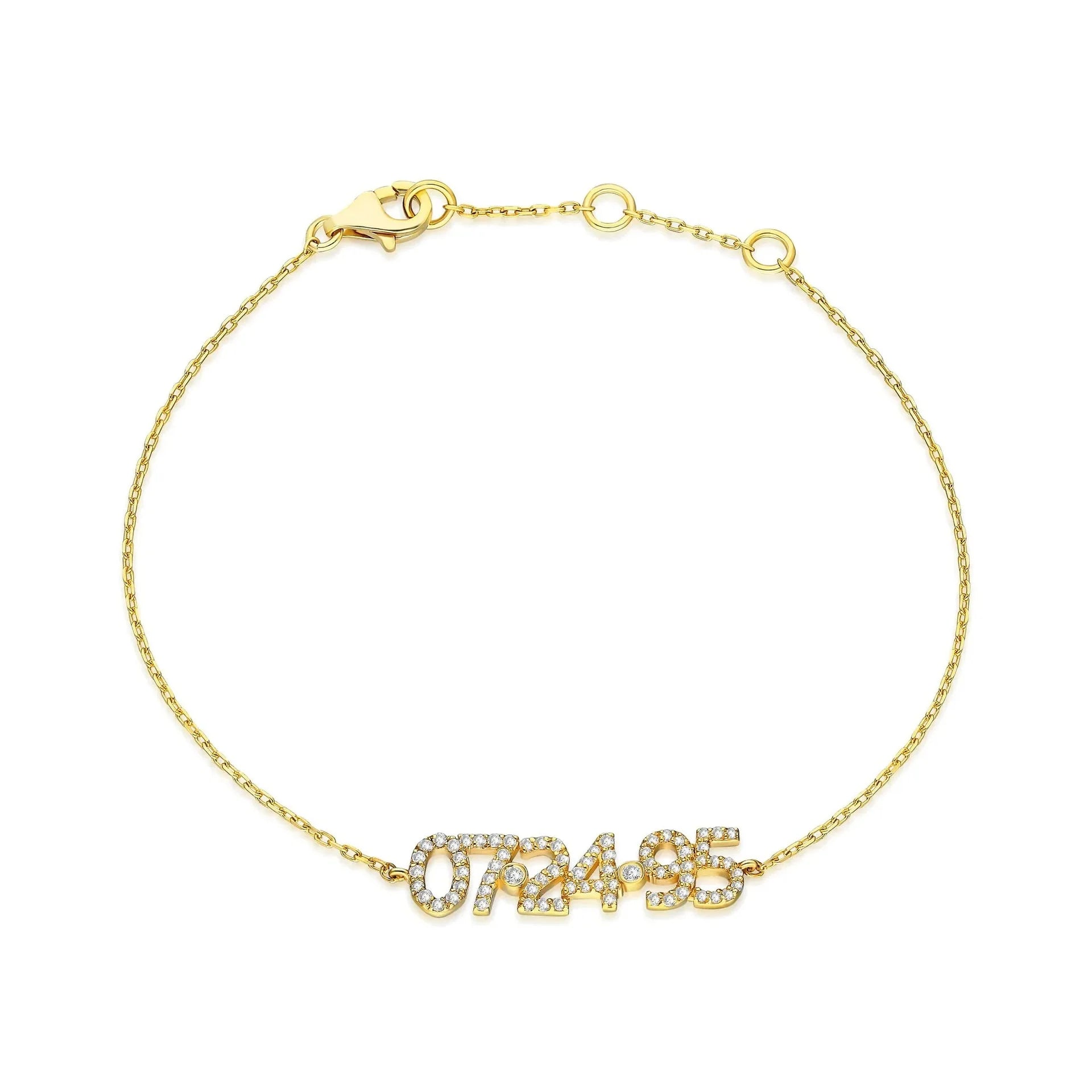 Pave Custom Date Bracelet - Jewelled Me