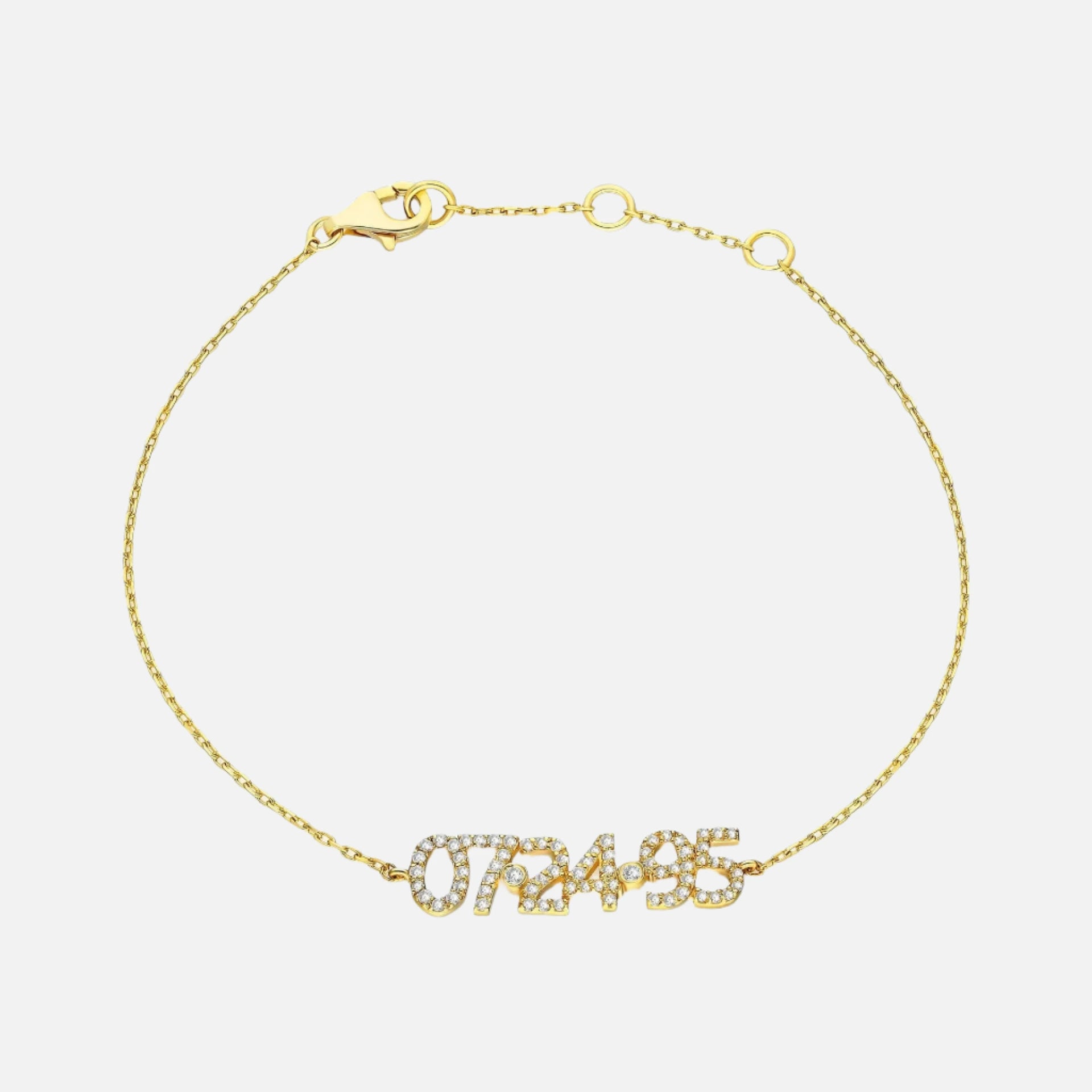 Pave Custom Date Bracelet - Jewelled Me