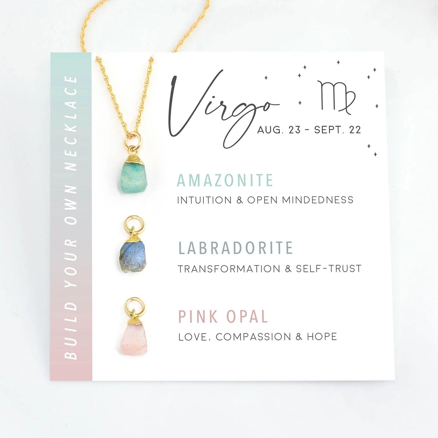 Natural Gemstones Zodiac Necklace - Jewelled Me
