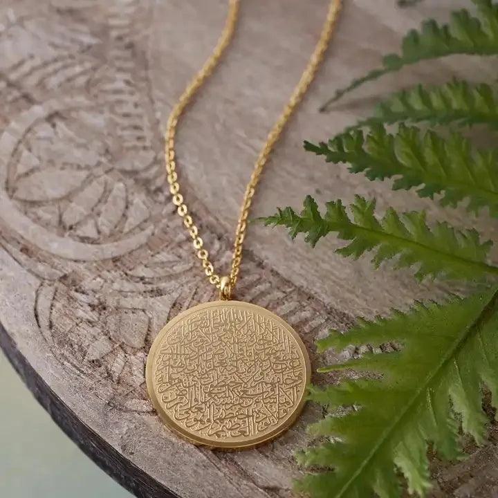 Ayatul Kursi Round Pendant - Jewelled Me