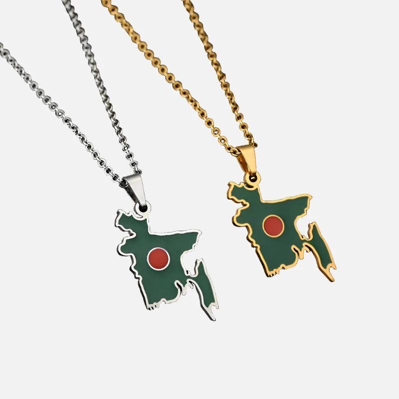 Asian & Oceanian Country/Flag Necklaces - Jewelled Me
