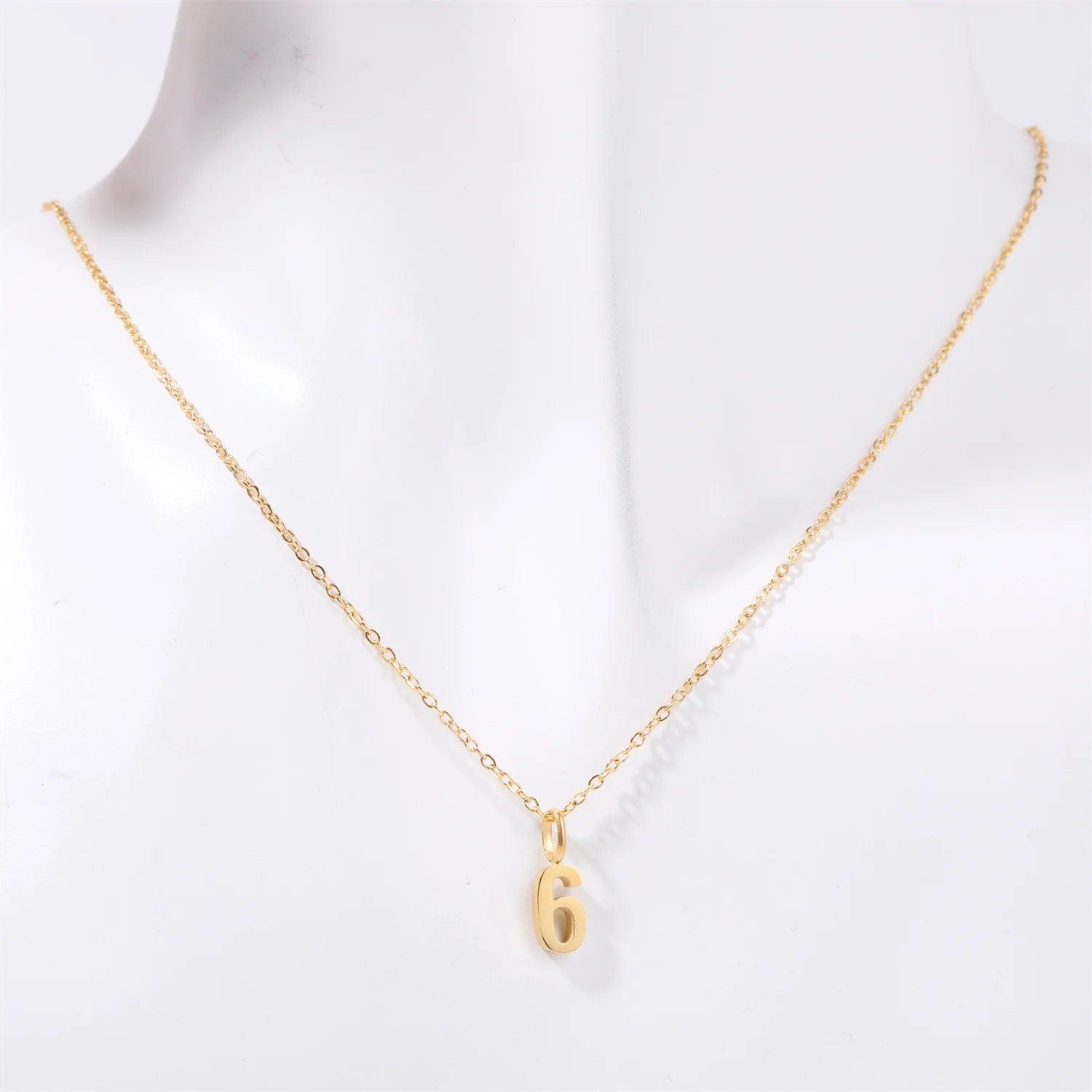 Dainty Number Necklace - Jewelled Me