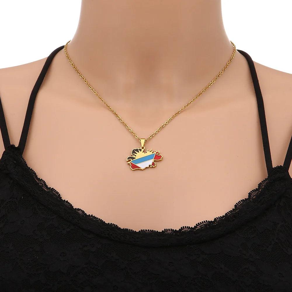 The Americas & Caribbean Country/Flag Necklaces (BACKUP) - Jewelled Me