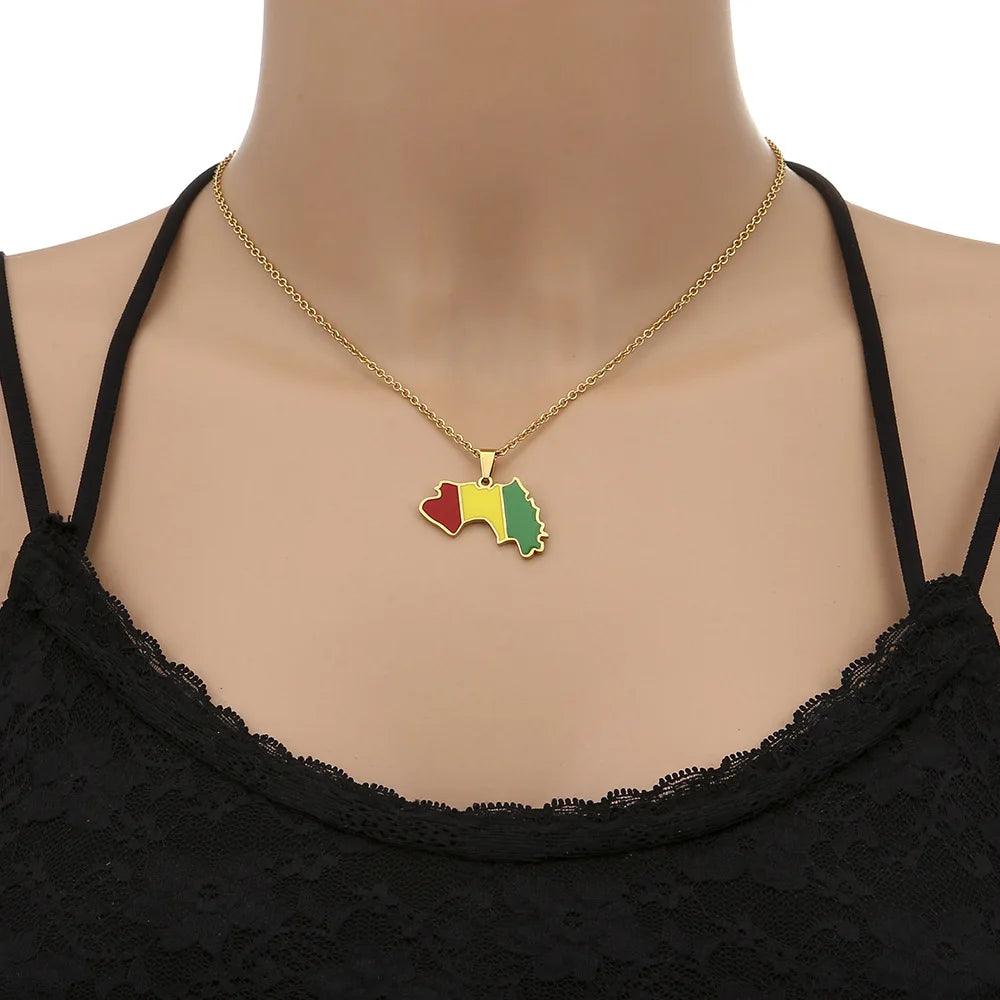 Africa Country/Flag Necklaces - Jewelled Me