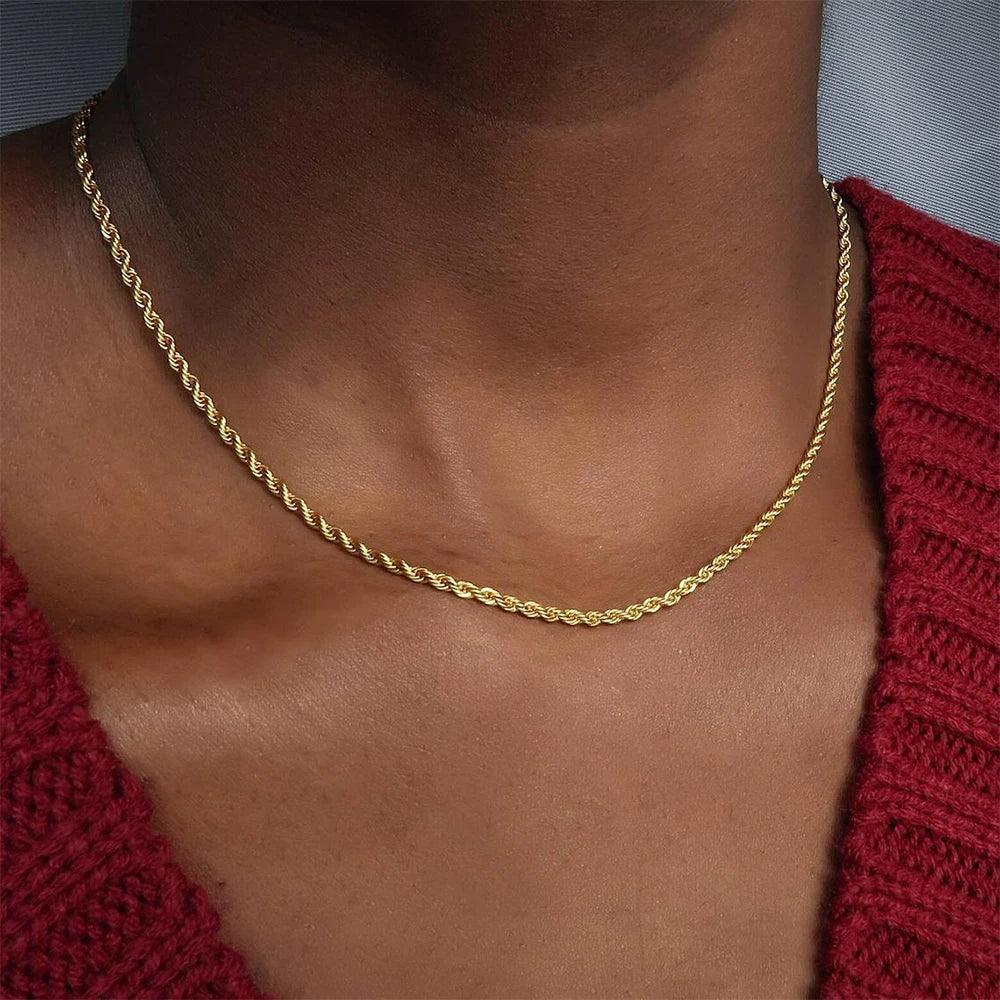 Ornate Rope Chain Necklace (14k Gold-Plated) - Jewelled Me