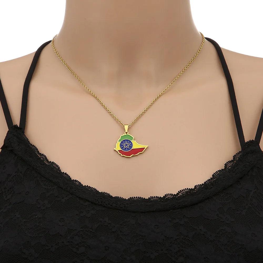Africa Country/Flag Necklaces - Jewelled Me