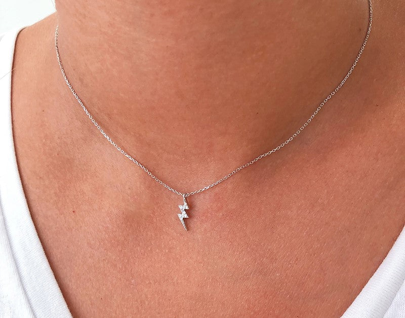 Vermeil Lightning Bolt Necklace - Jewelled Me