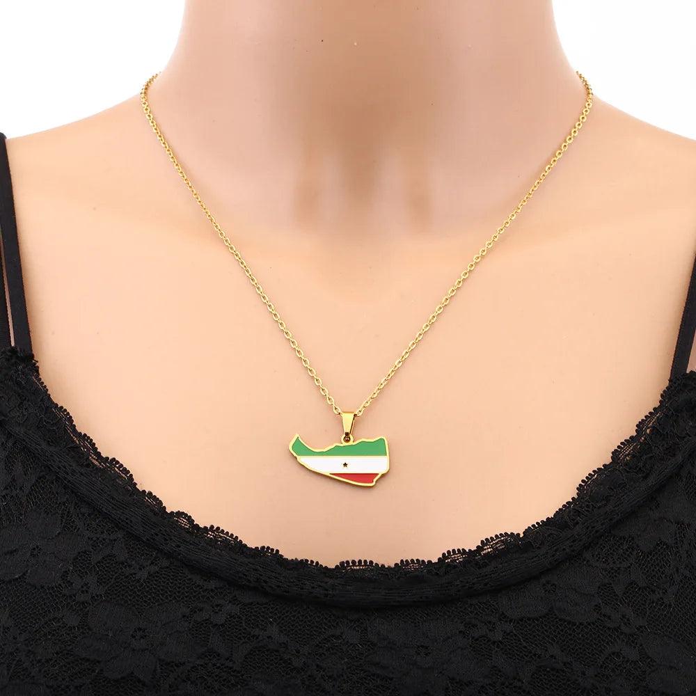Middle Eastern Country/Flag Necklaces - Jewelled Me