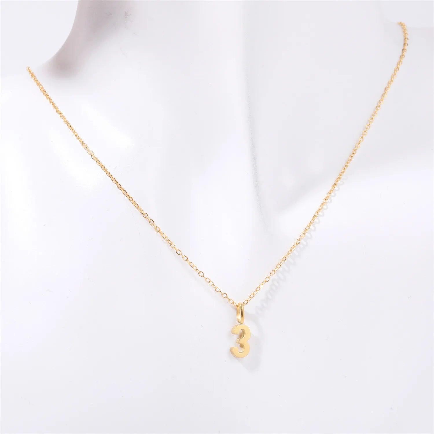 Dainty Number Necklace - Jewelled Me