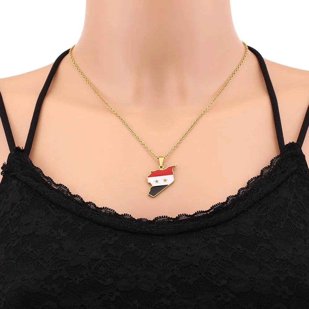 Middle Eastern Country/Flag Necklaces - Jewelled Me