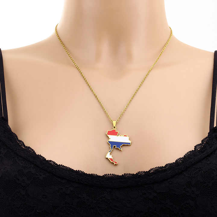Asian & Oceanian Country/Flag Necklaces - Jewelled Me