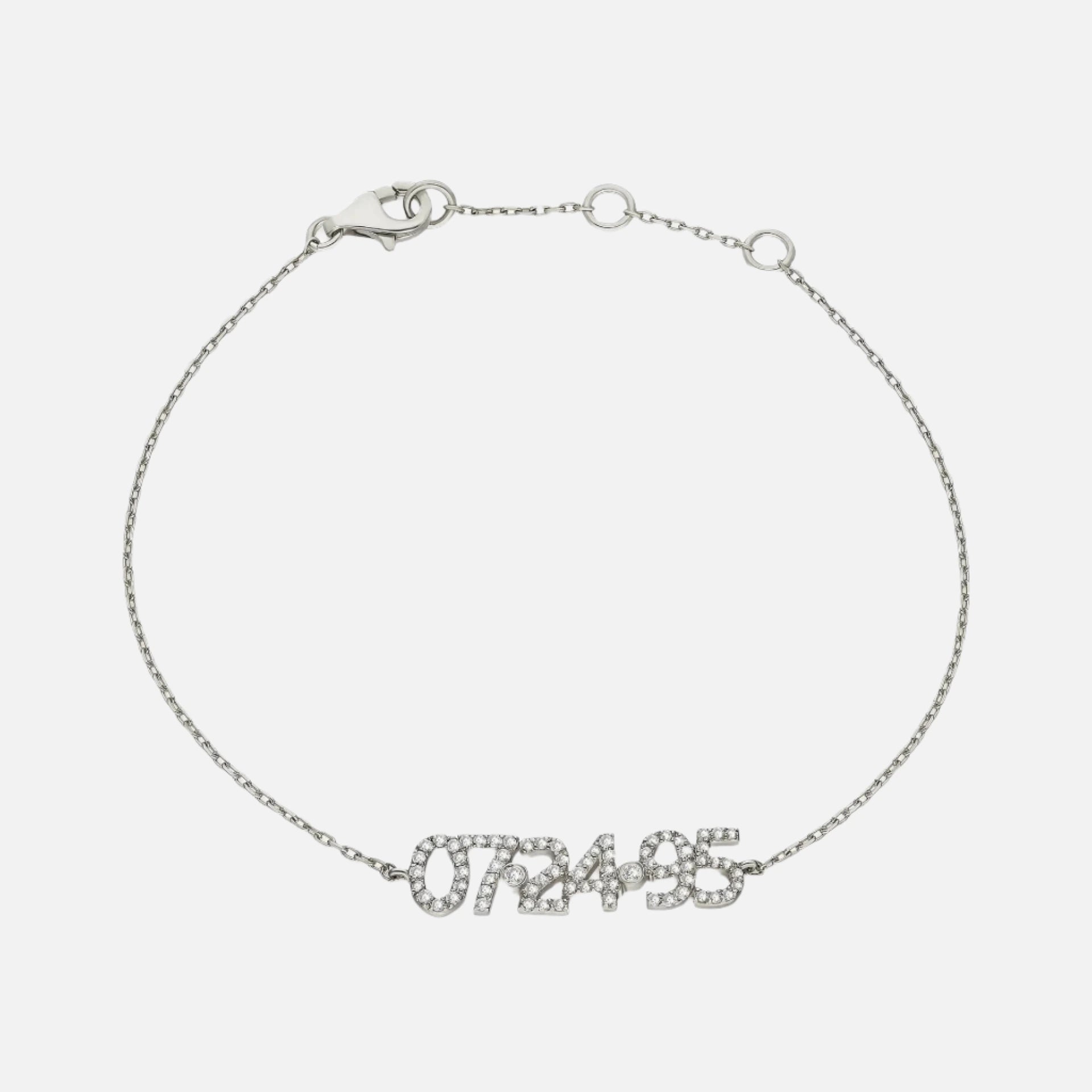 Pave Custom Date Bracelet - Jewelled Me