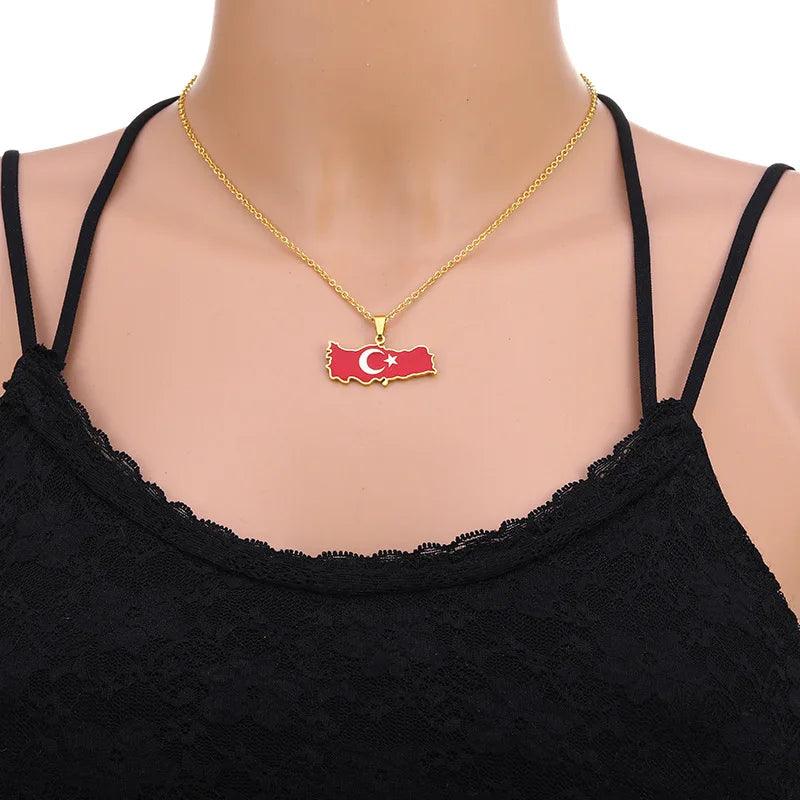 Middle Eastern Country/Flag Necklaces - Jewelled Me