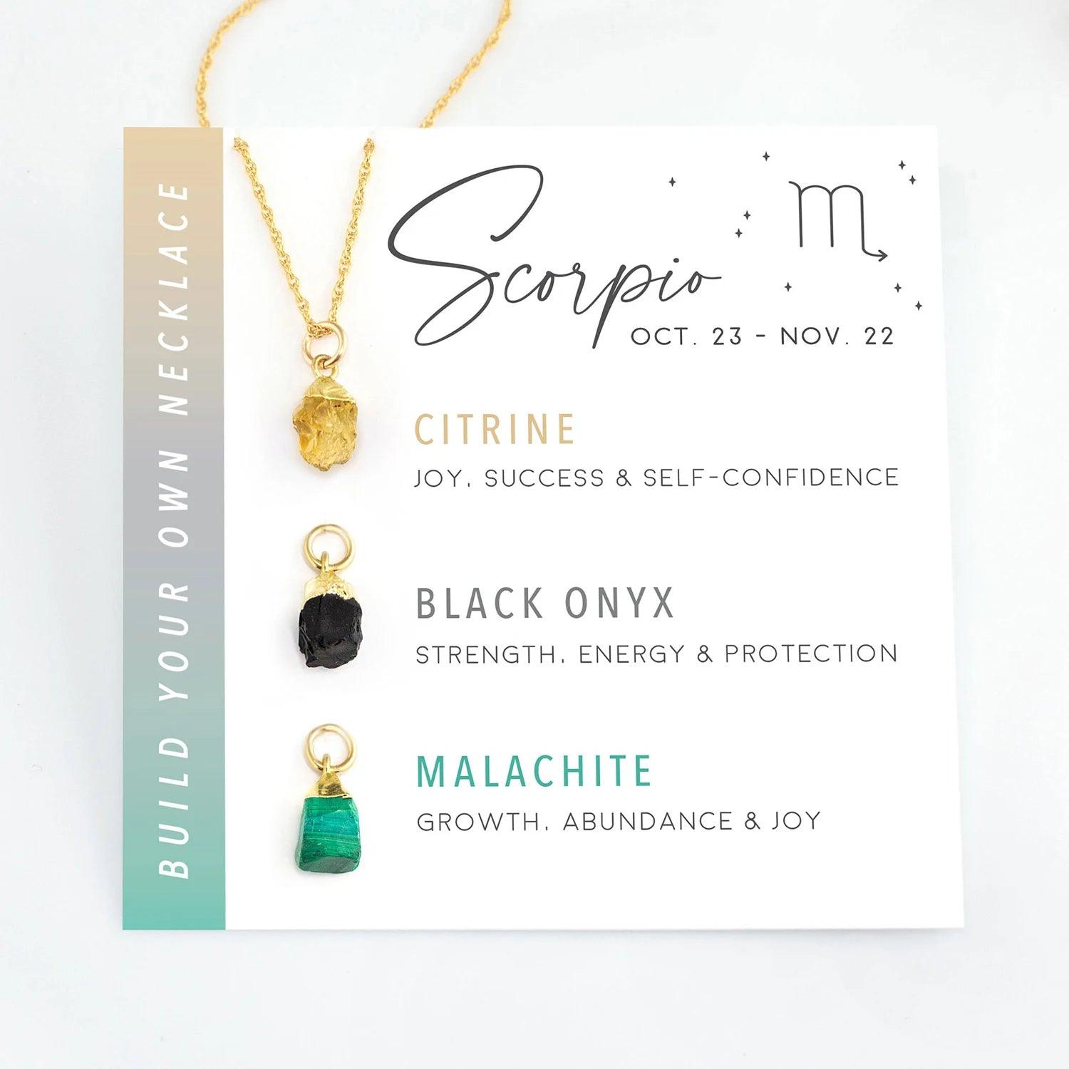 Natural Gemstones Zodiac Necklace - Jewelled Me