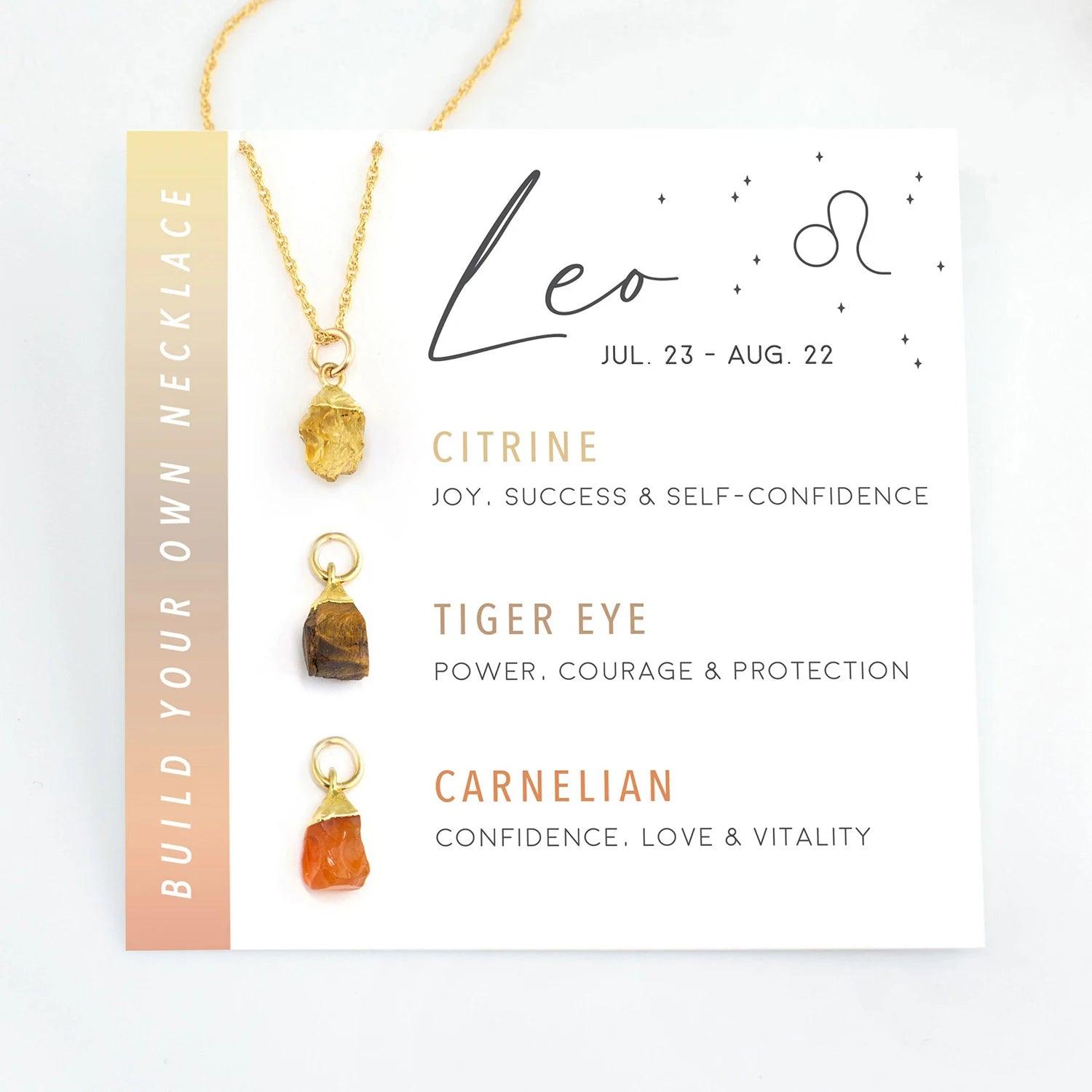 Natural Gemstones Zodiac Necklace - Jewelled Me