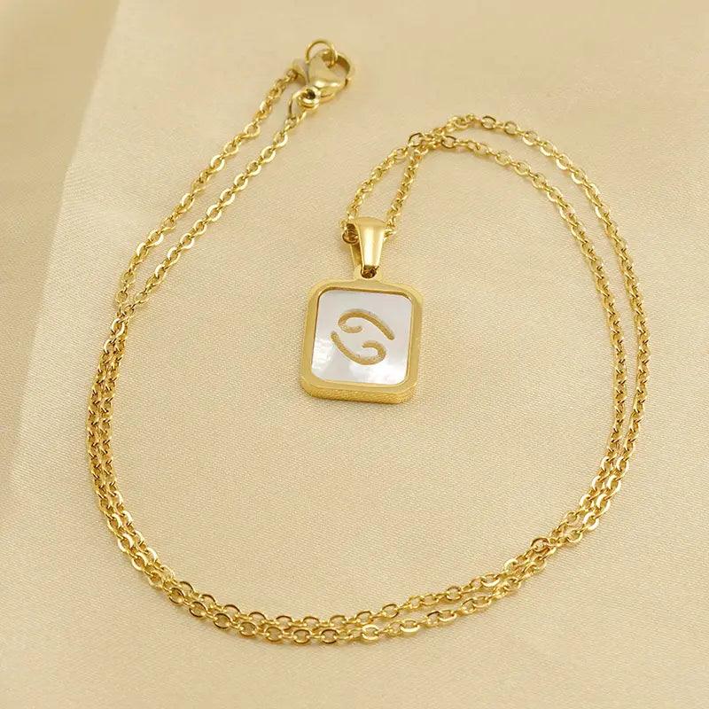 Zodiac Hollowed Shell Necklace - Jewelled Me