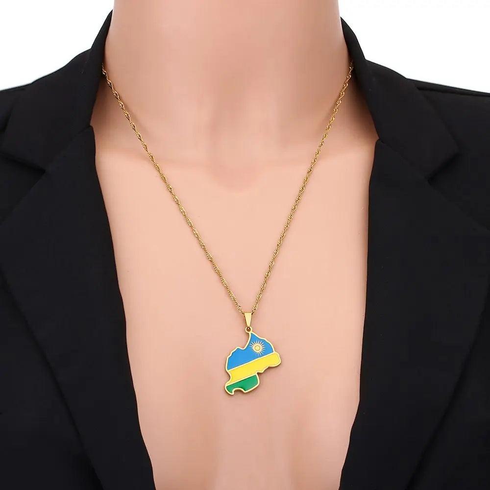 Africa Country/Flag Necklaces - Jewelled Me