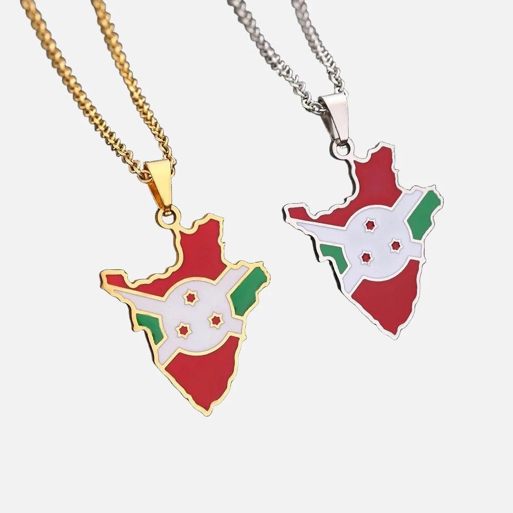Africa Country/Flag Necklaces - Jewelled Me