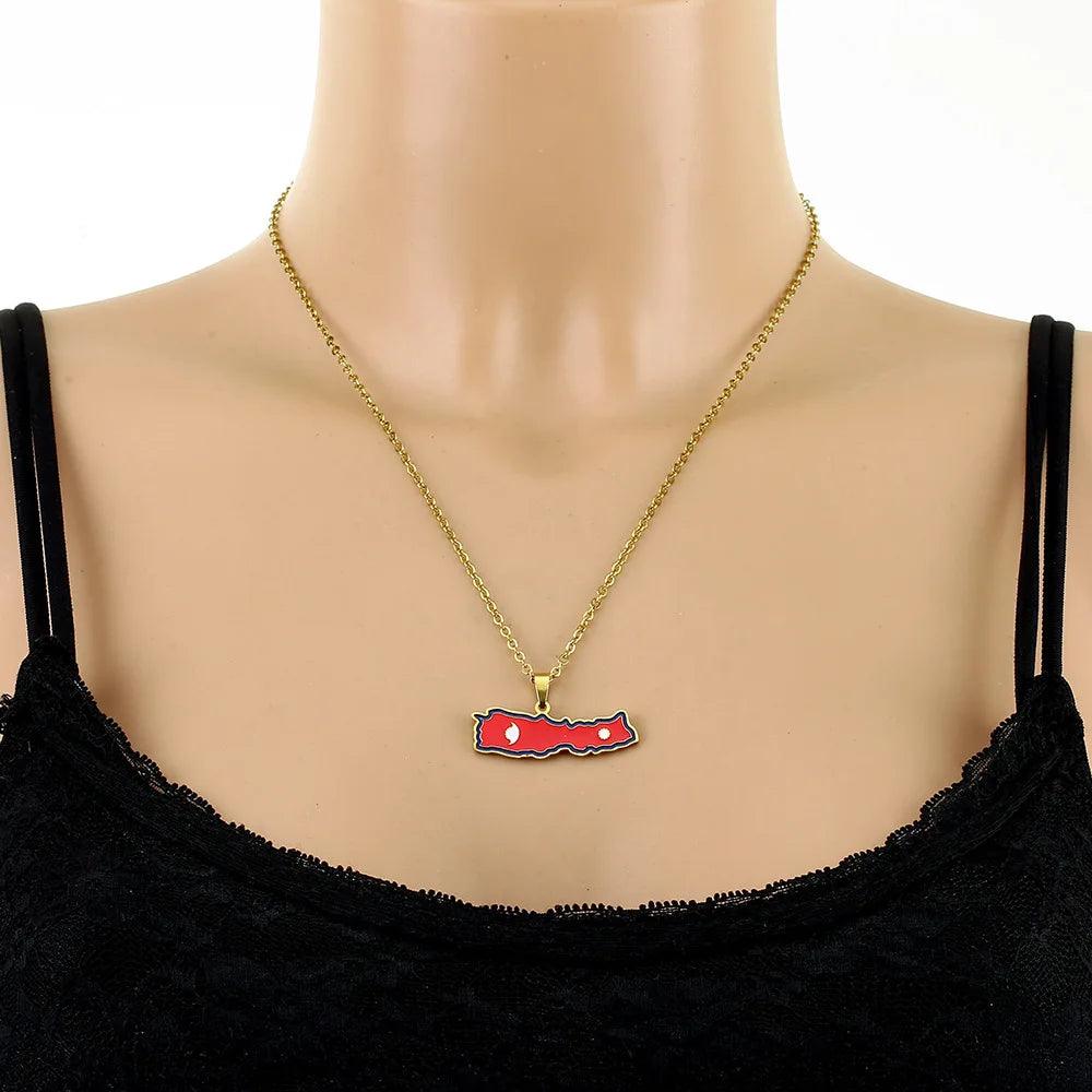 Asian & Oceanian Country/Flag Necklaces - Jewelled Me