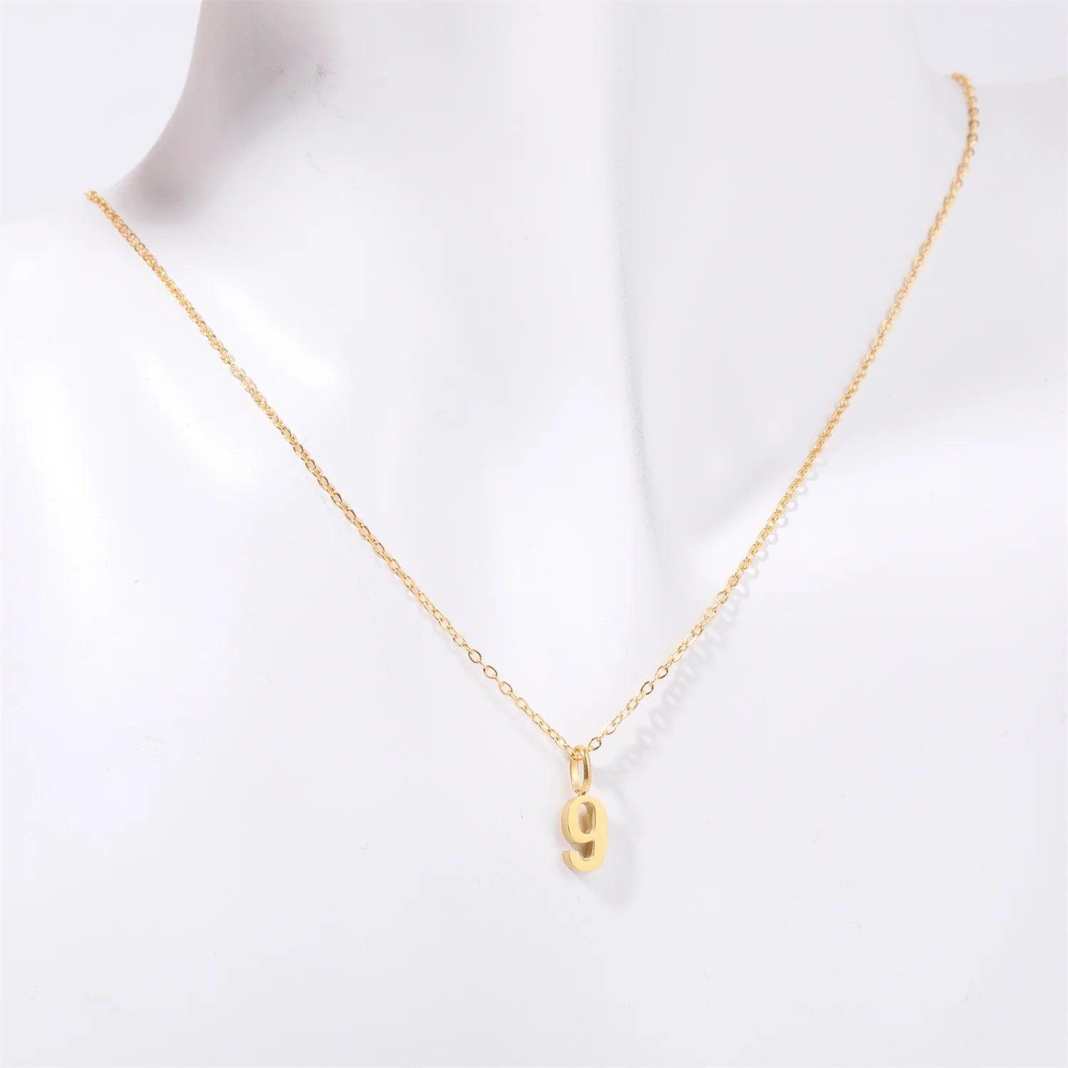 Dainty Number Necklace - Jewelled Me