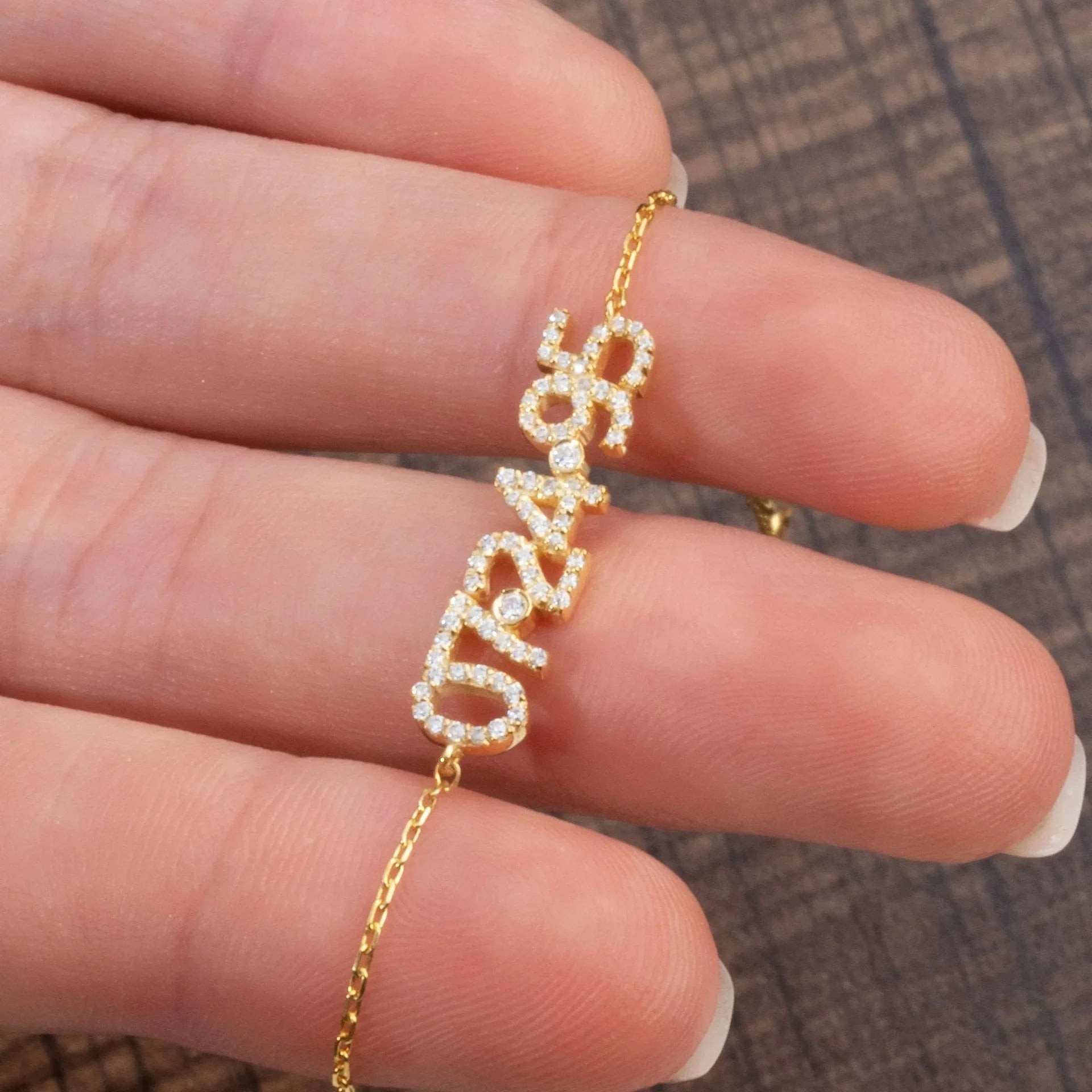 Pave Custom Date Bracelet - Jewelled Me