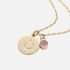 Engraved Arabic Initial Pendant w. Birthstone - Jewelled Me