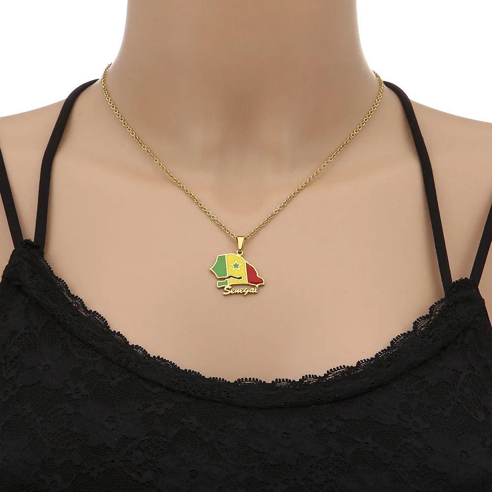 Africa Country/Flag Necklaces - Jewelled Me